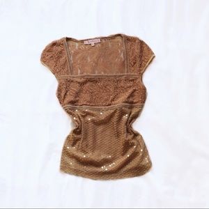 young essence ⋆ lace + sequin top
